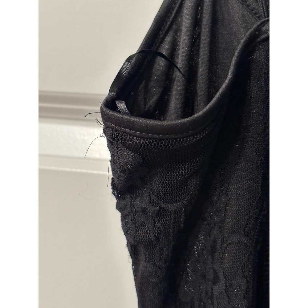 Black Lace Maxi Slip Dress Womens Size S 7CYPI171 - Picture 2 of 6